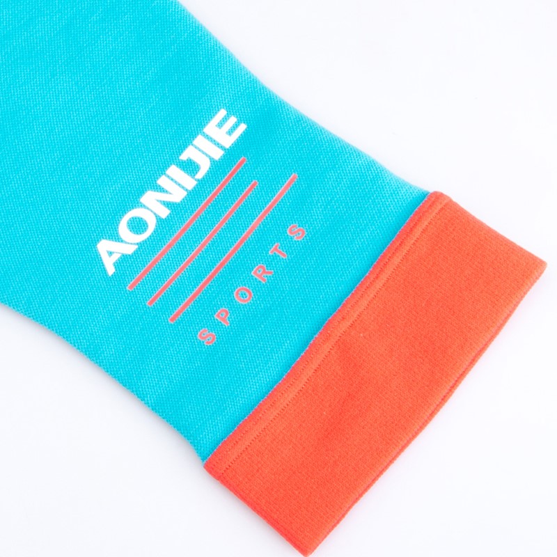 AONIJIE E4405 Elastic Anti-Slip Compression Calf Sleeve Knitted Silicone Knee Brace Support Sleeve for Running Marathon Hiking Soccer
