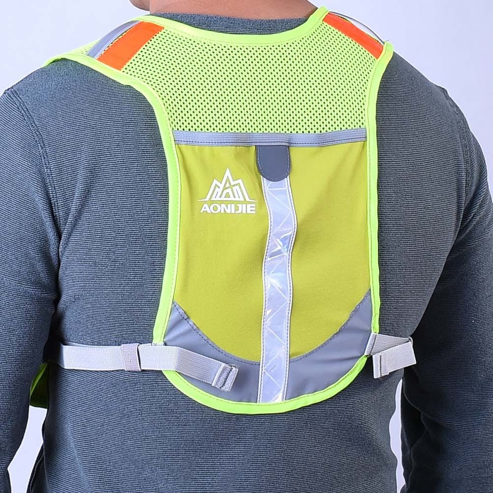 AONIJEI E884 Running Backpack Reflective Hydration Vest Sports Cycling Vest Rucksack for Hiking Camping Running Marathon Race