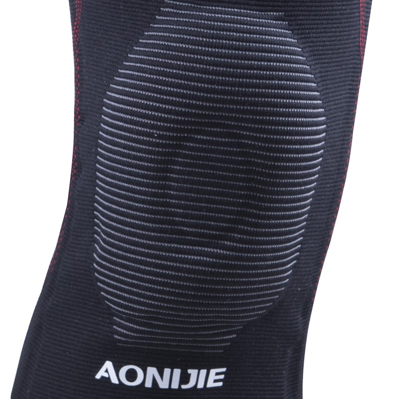 AONIJIE E4409 Sports Knee Pads One Piece Wholesale Black Breathable Outdoor Support Kneepad Arthritis Running Silicone Sports Kneepads