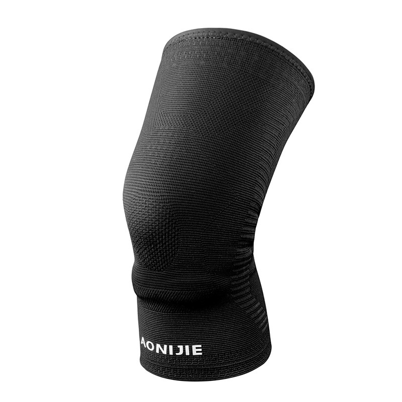 AONIJIE E4406 Sport Knitting Knee Pads Black Elastic Compression Knee Pad Sleeve Silicone Comfortable Knee Pads Support for Running