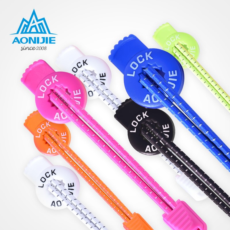 AONIJIE E4055 One Pair Running Shoelaces Climbing Running Riding Elastic Shoelaces Fluorescent Belts for Shoes