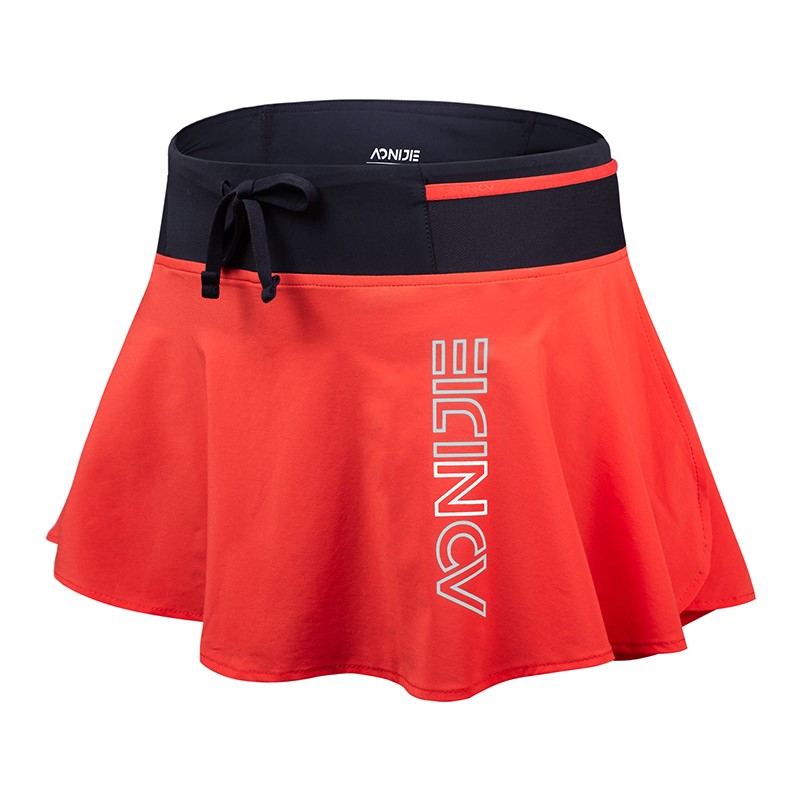 AONIJIE F5104 Women Female Sports Skirt Outdoor Pantskirt with Lining Invisible Pocket for Fitness Running Tennis Cycling Hiking